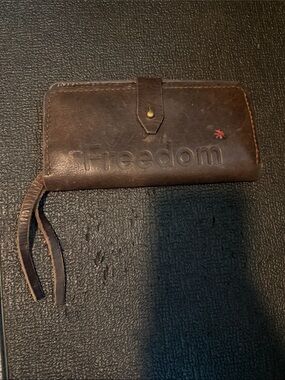 Brown Leather Men's Wallet Clutch